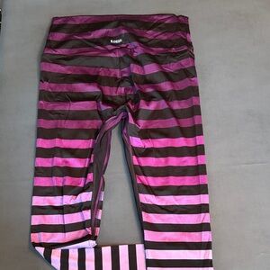 K-Deer Striped Leggings - Pink and Black